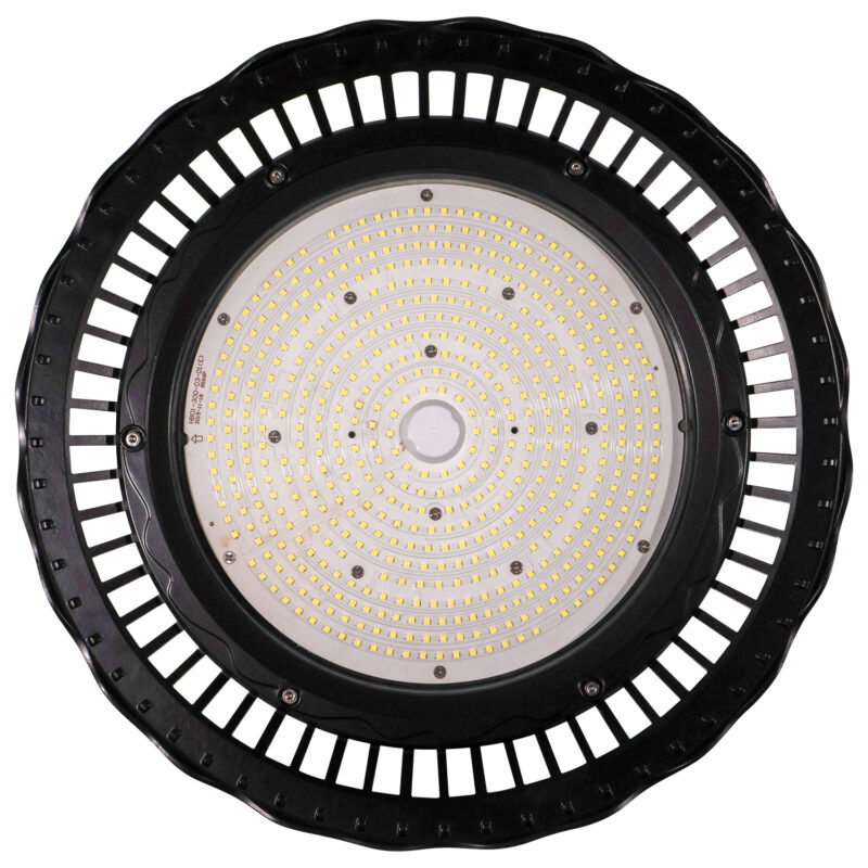 300 Watt UFO LED High Bay: lens view showcasing design