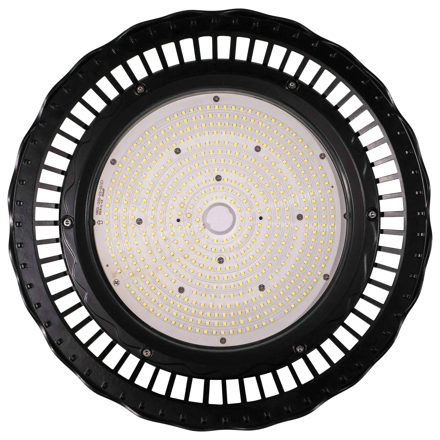 300 Watt UFO LED High Bay: lens view showcasing design
