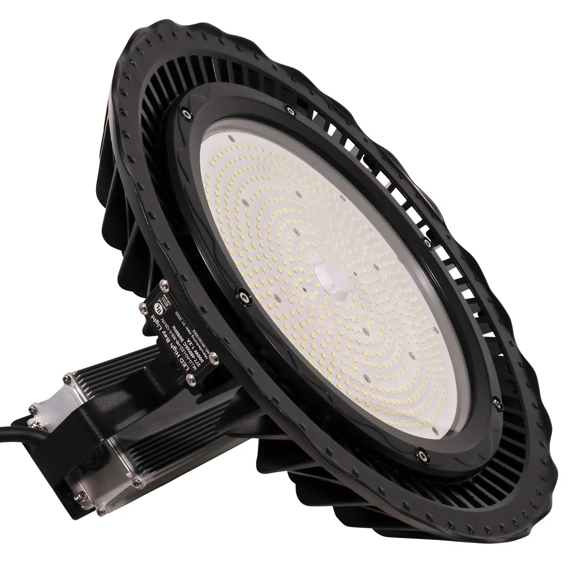 300 Watt UFO LED High Bay: side view highlighting structure
