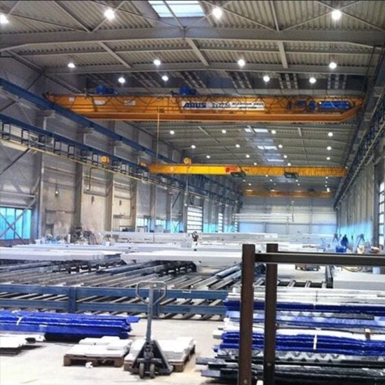 300 Watt UFO LED High Bay: installation view in industrial setting