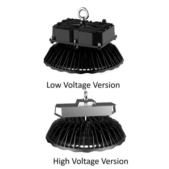 300 Watt UFO LED High Bay: angled view