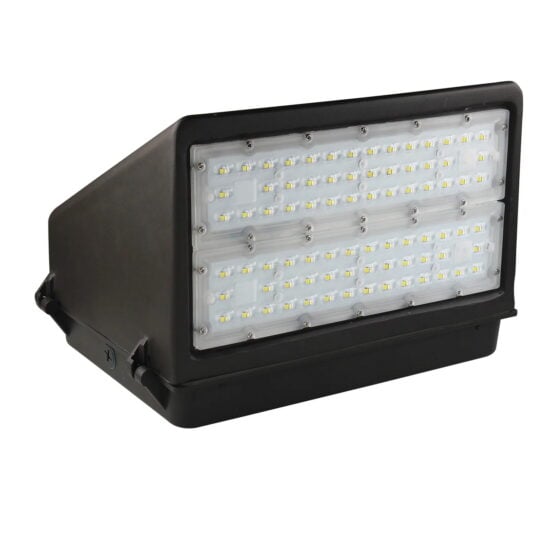 80 Watt LED Full Cutoff Wall Pack: angled view
