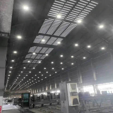 200 Watt LED High Temperature Light: installation view in industrial setting