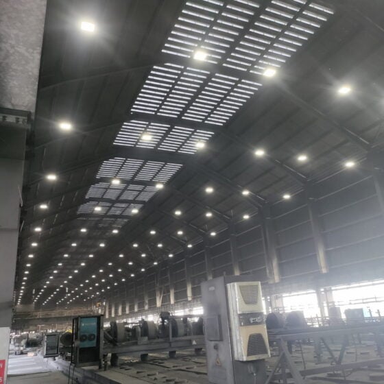 200 Watt LED High Temperature Light: installation view in industrial setting