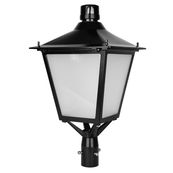 30 / 50 / 100 Watt LED Decorative Post Top Light: detailed view