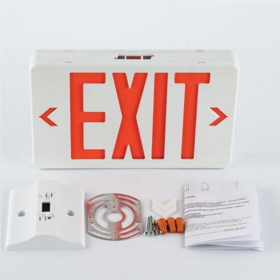 3 Watt LED Exit Sign: front view