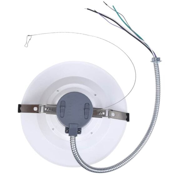 22 Watt Adjustable 10 Inch LED Downlight: close-up of lens