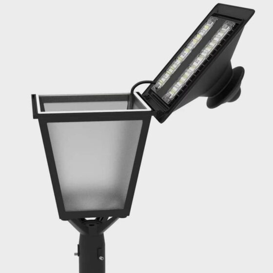 80 / 100 / 120 Watt LED Decorative Post Top Light: product image showing design and structure