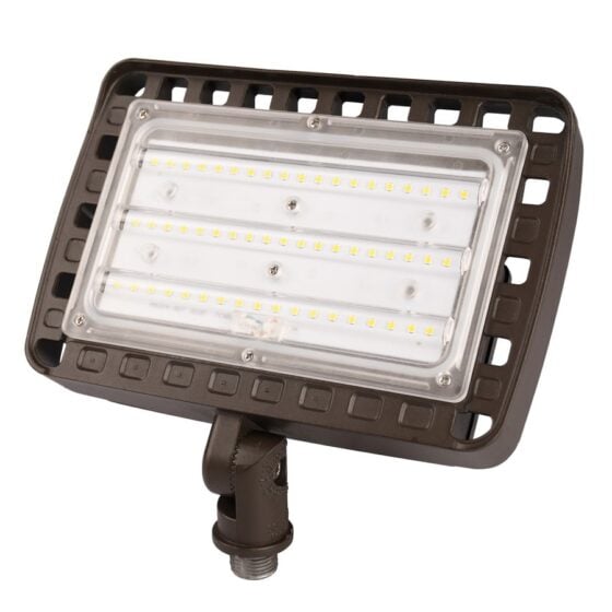 50 Watt LED Flood Light: angled front view