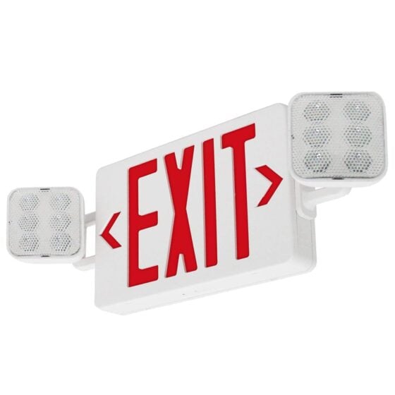 2.4 Watt LED Emergency Light and Exit Sign: front view