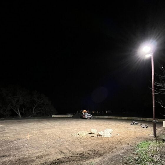 400 Watt LED Area Flood Light: general installation view