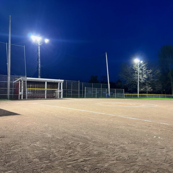 400 Watt LED Area Flood Light: baseball field installation