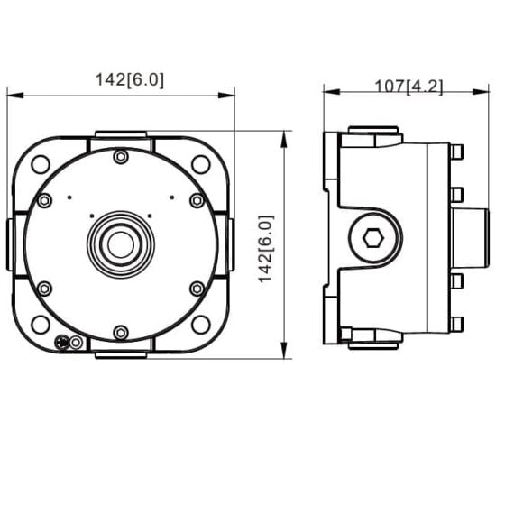 Explosion Proof Junction Box: product dimensions illustration