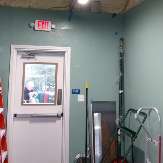 48 / 68 / 90 Watt Adjustable 8 Foot LED Shop Strip Light: installed in garage setting