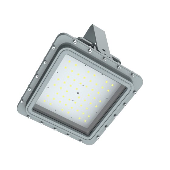 80 Watt Square Explosion Proof LED Light: close-up of mounting bracket