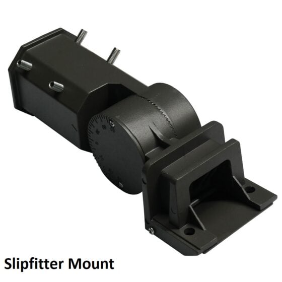300 / 400 / 500 Watt Adjustable LED Parking Lot Light: slipfitter mounting detail