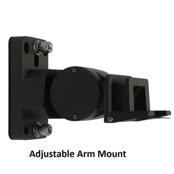 300 / 400 / 500 Watt Adjustable LED Parking Lot Light: adjustable arm mount detail