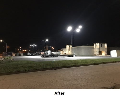 Towing Company Parking Lot Conversion to LED