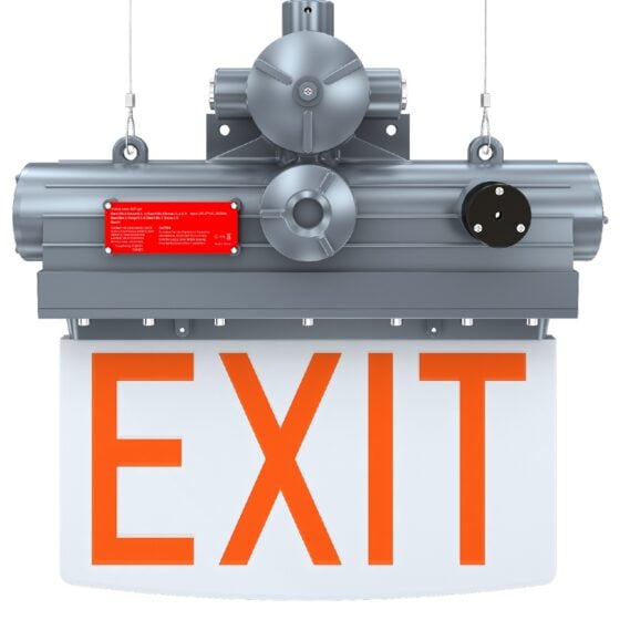 5 Watt Explosion Proof Exit LED Light: angled view of the product