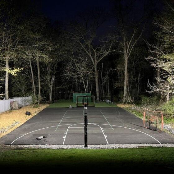 150 Watt LED Shoebox Area Light: sport court installation