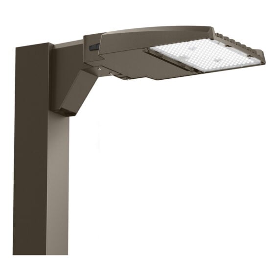 100 Watt LED Shoebox Area Light: close-up of mounting
