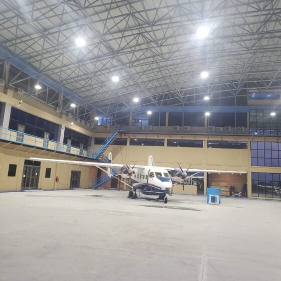 Aircraft Hangar Using 150 / 240 Watt LED UFO High Bay