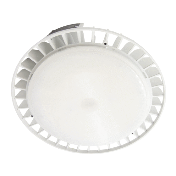 100 / 120 / 150 / 200 Watt Adjustable LED UFO High Bay: bottom view