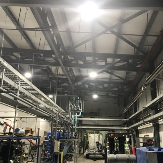 100 / 120 / 150 / 200 Watt Adjustable LED UFO High Bay: water treatment facility installation