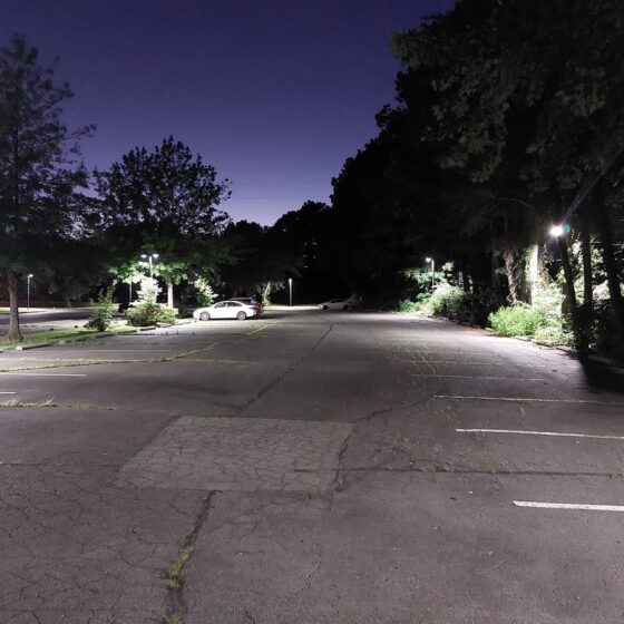 45 Watt Metal Halide LED Retrofit: installation in parking lot fixture