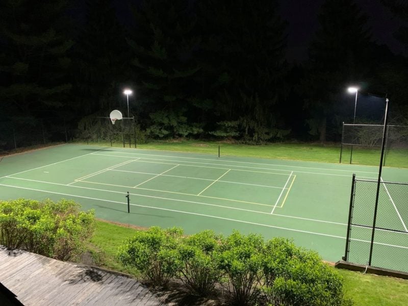 Tennis Court After Conversion To Led