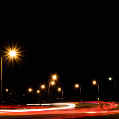 Highway Lit Up At Night