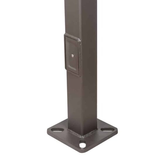 30 Foot Square Steel Light Pole: angled view