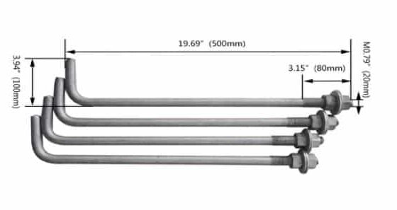 25 Foot Round Steel Light Pole: anchor base detail