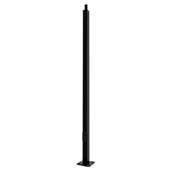 30 Foot Square Steel Light Pole: black finish view