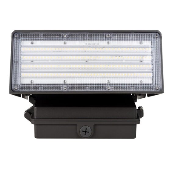 40 / 60 / 80 Watt Adjustable Full Cutoff LED Wall Pack: angled view