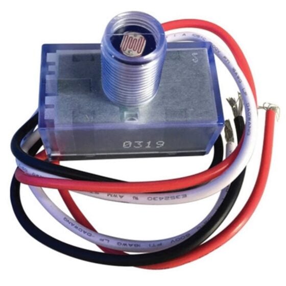 40 / 60 / 80 Watt Adjustable Full Cutoff LED Wall Pack: close-up of built-in photocell