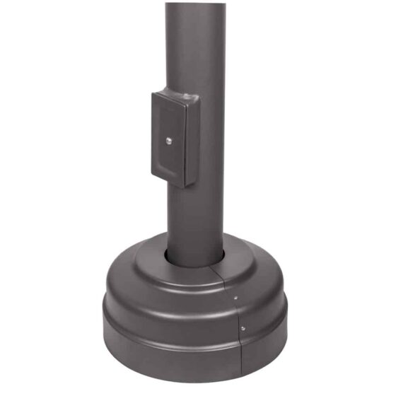 25 Foot Round Steel Light Pole: base with cover