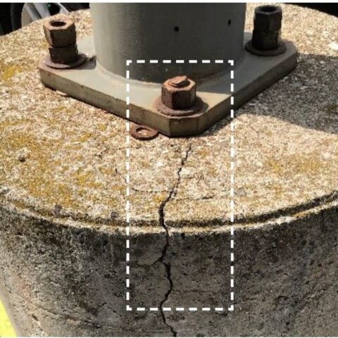 Pole Foundation Crack