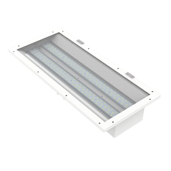 40 Watt Explosion Proof 1x2 Low Profile Linear LED Light: angled view