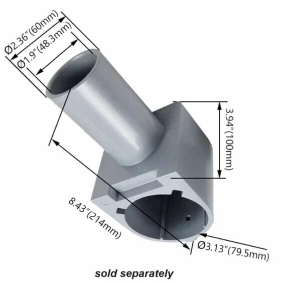 150 Watt LED Cobra Head Street Light: mounting view