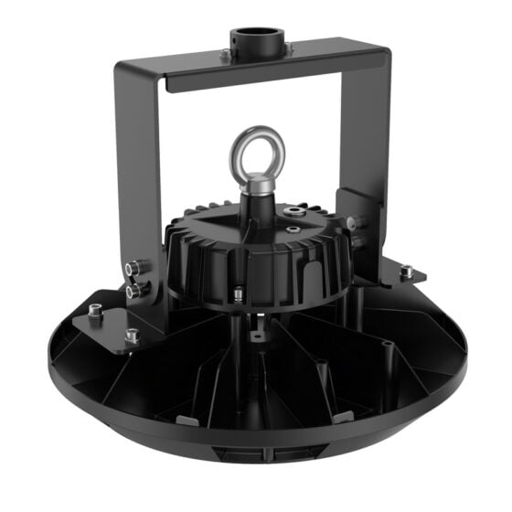 60 / 80 / 100 Watt Adjustable UFO LED High Bay: pendant mount view