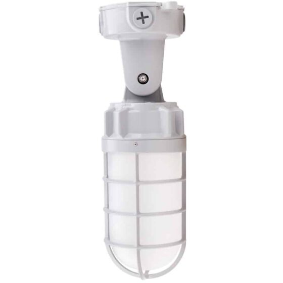 21 Watt LED Vapor Tight Jelly Jar Light: ceiling mount view