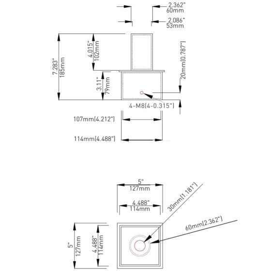 5 Inch Tenon Dimensions Mllg Ls Sp5 238
