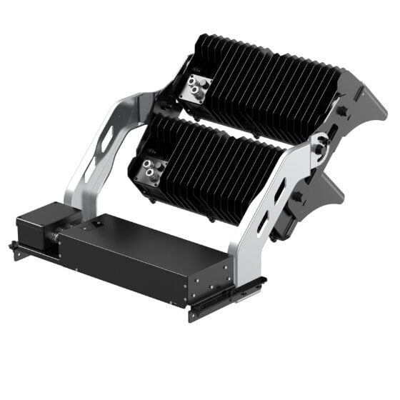 960 Watt LED Stadium Light: back view with visor