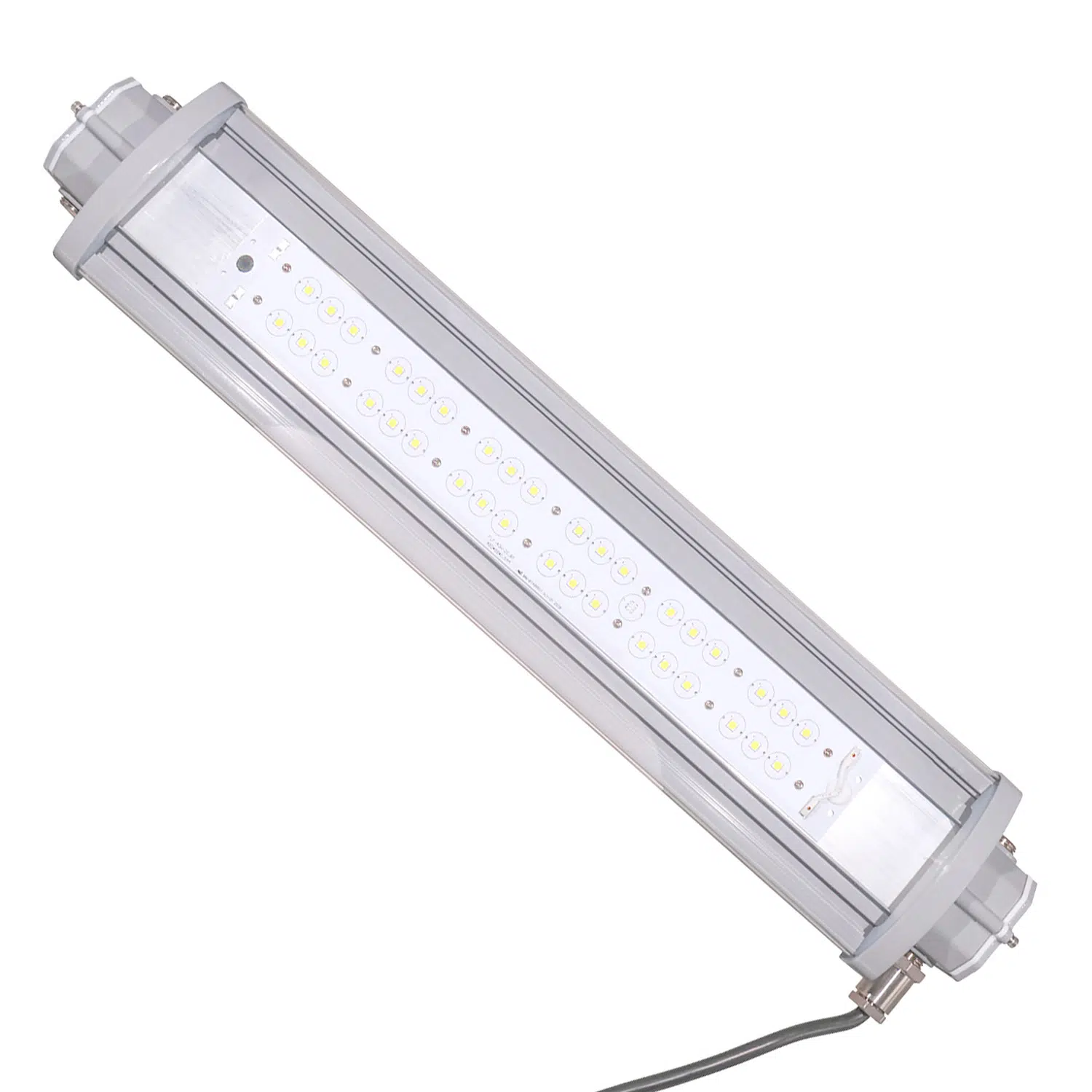 40 Watt Low Profile Explosion Proof LED Linear Light: angled view of fixture