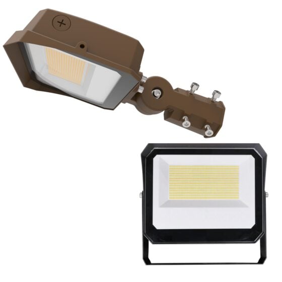 100 / 120 / 150 Watt Adjustable LED Flood Light: front view