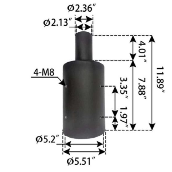 3 Fixture 120 Degree Bullhorn Mount | 2 3/8 Inch Tenon | Bronze