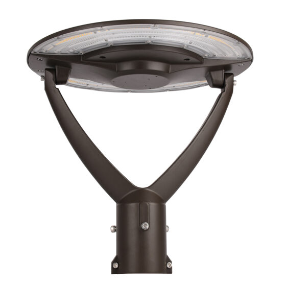 120 / 135 / 150 Watt Adjustable LED Post Top Light: angled perspective