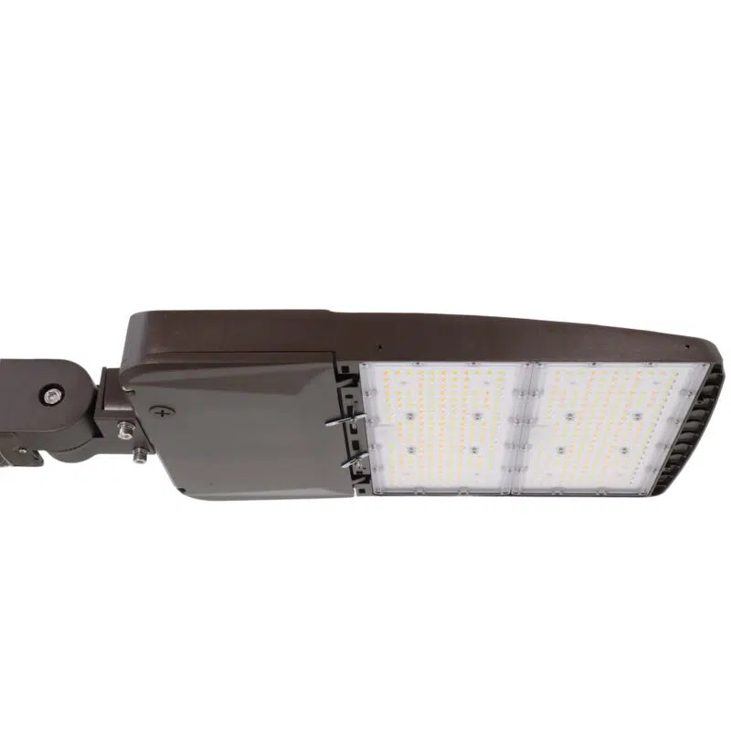240 260 280 310 Watt Adjustable Led Shoebox 36720 To 47430 Lumens 3000k 4000k 5000k 100 277v Black Or White Display