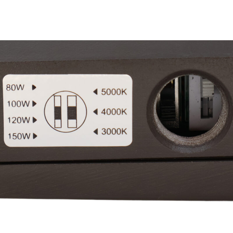 80 / 100 / 120 / 150 Watt Adjustable LED Shoebox: color changing switches